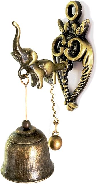 Gladworts Vintage Door Decoration Bell, Small Bells Elephant Wind Chimes Shop Doorbell Decor Magnetic Hanging Metal Wall Ornaments