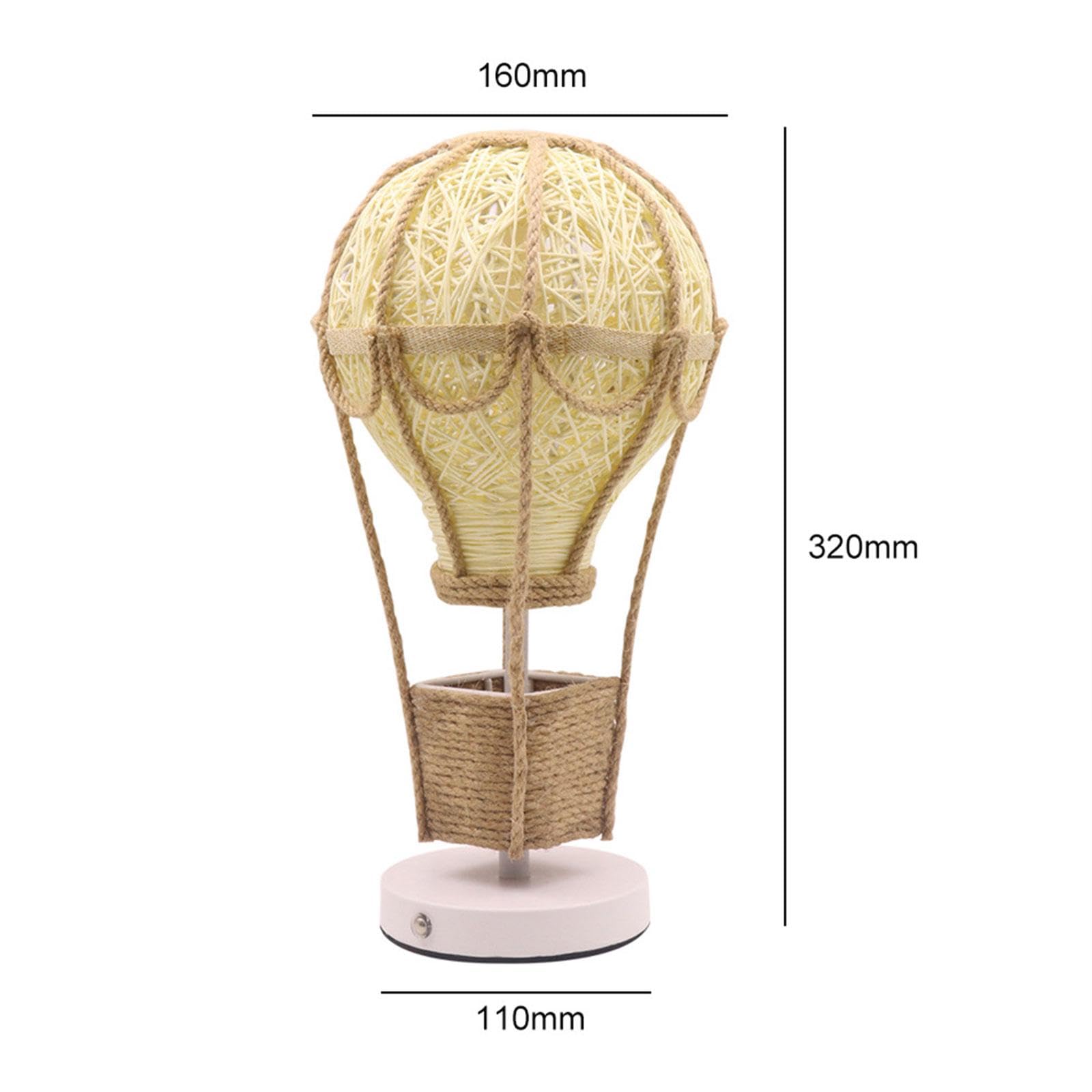 perfk Heißluftballon-Nachtlicht-Tischlampe für die Heimdekoration, Tischlampe, Nachttischlampe, Ornament für Büro, Bücherregal, Schreibtisch, Innenbereich