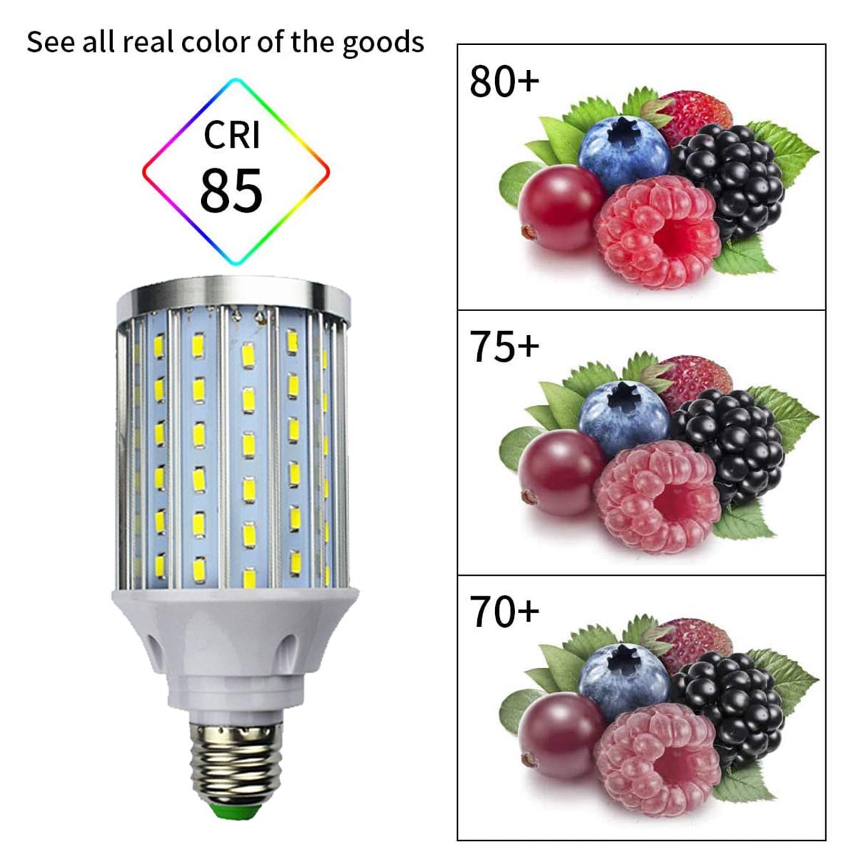 Ampoule LED, E27, 30 W, équivalent à une lampe à incandescence 240 W, 2400 lm, petite vis Edison, ampoules LED candélabres non dimmables, E27 blanc froid, 6 pièces