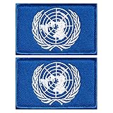 stidsds 2 Pack United Nations UN Flag Patch United Nations Flags Embroidered Patches United Nations Flags Military Tactical Patch for Clothes Hat Backpacks Pride Decorations