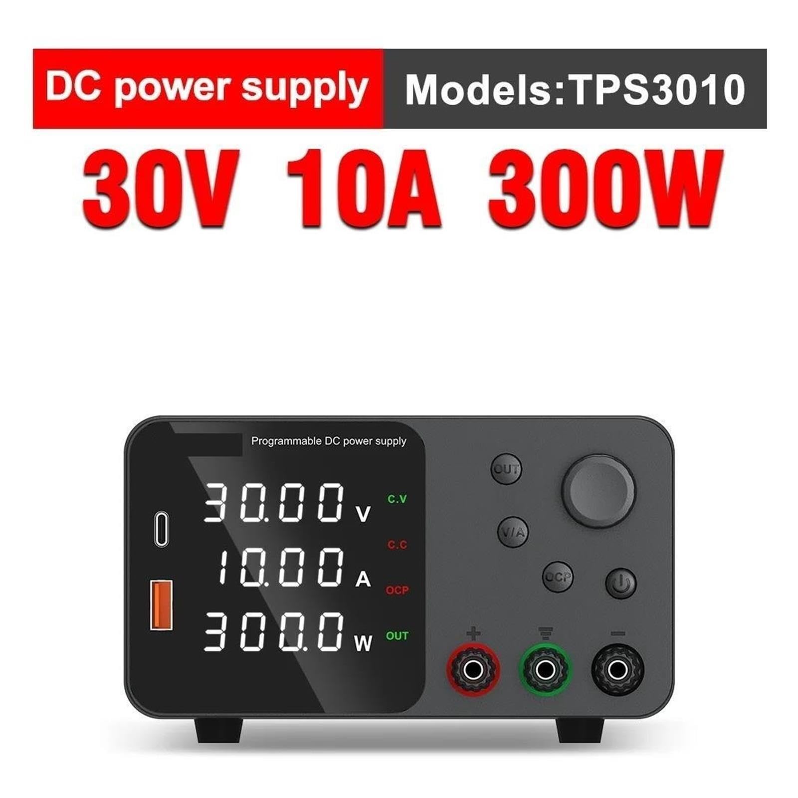 Fuente de alimentación CC Ajustable, Laboratorio 0-30V 10A 300W