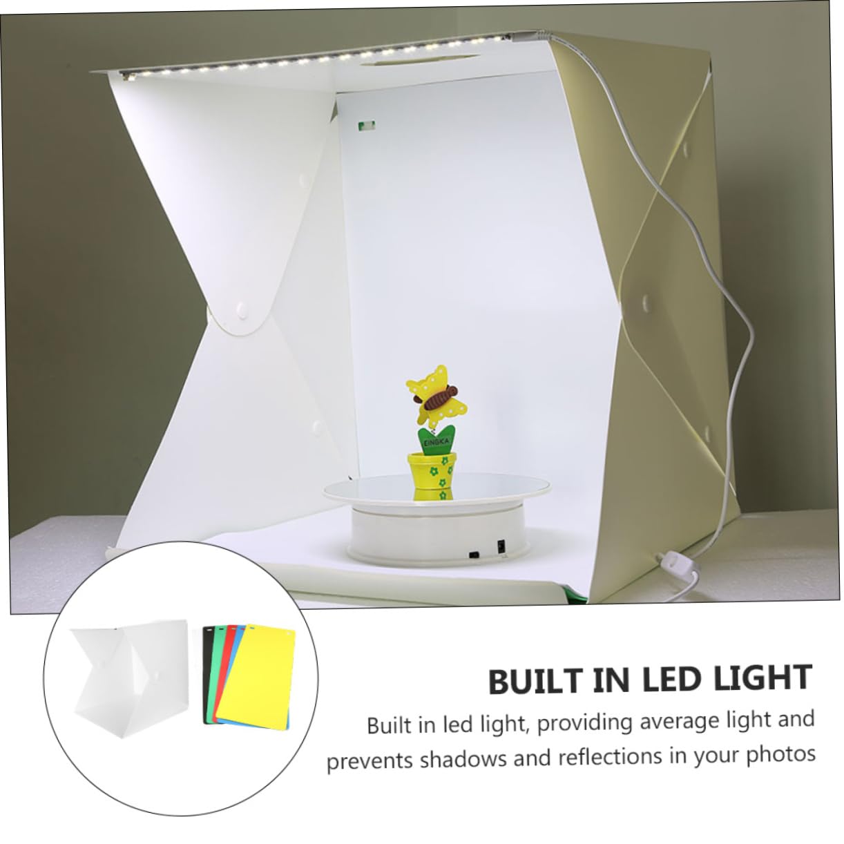 Mini Tienda de Campaña de Fotografía Portátil Plegable Blanco Abs | 1 Juego, Fondo para Foto de Zapatos y Juguetes, Ayuda a Reducir Penumbras y Reflejos, Montaje Rápido