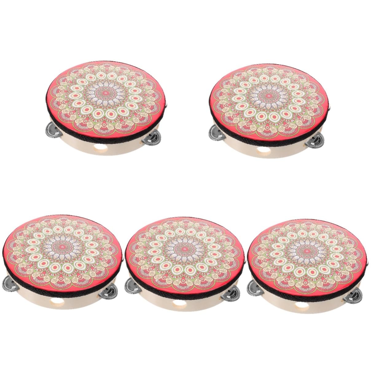 Abaodam 5piezas De Mano De Madera Sonajas De Inoxidable Instrumento Musical Portátil Para y Percusión Diseño Cómodo y Para Adultos y Adolescentes