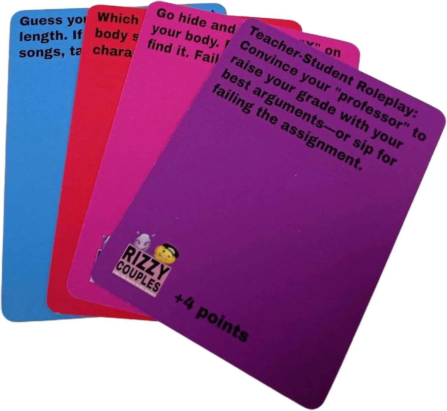 Spicy Date Game RIZZ UP Your Romance - 150 Cards with Challenges, Dares & Creative Rewards for Couples or Groups - Adult Card Game