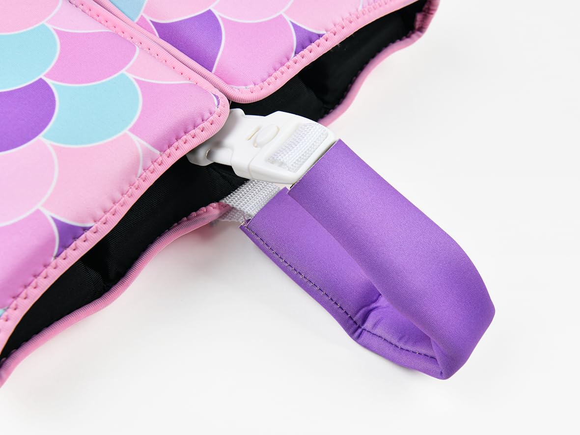 Giubbotto di nuoto per bambini e bambine, con cinghie di sicurezza regolabili, età 1-6