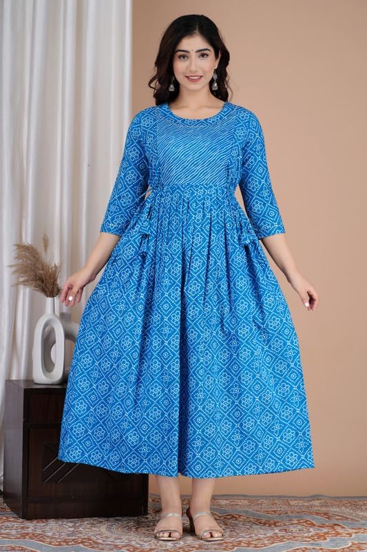 Image of Women's Maternity Kurti for Feeding Zippers |Easy Breastfeeding Kurti for Nursing Pre and Post Pregnancy (Combo of 2 Kurti)