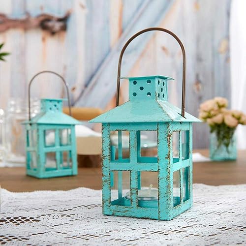 Miniatura 7 de Kate Aspen - Paquete de faroles metálicos decorativos para el hogar y para eventos, ideales como centros de mesa o como recuerdos de boda o baby