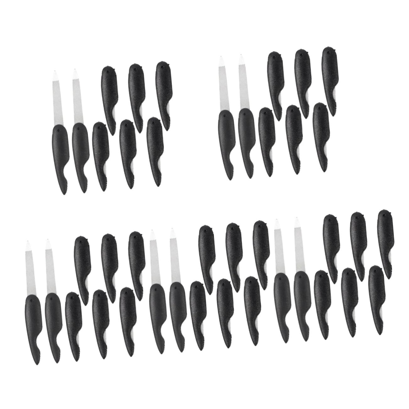 Healeved 40pezzi Unghie Metallo Pieghevoli Doppia Faccia Per Manicure e Pedicure Strumenti Per Rifinire e Lucidare Unghie Naturali e Acriliche Facili Da Riporre e Riutilizzabili