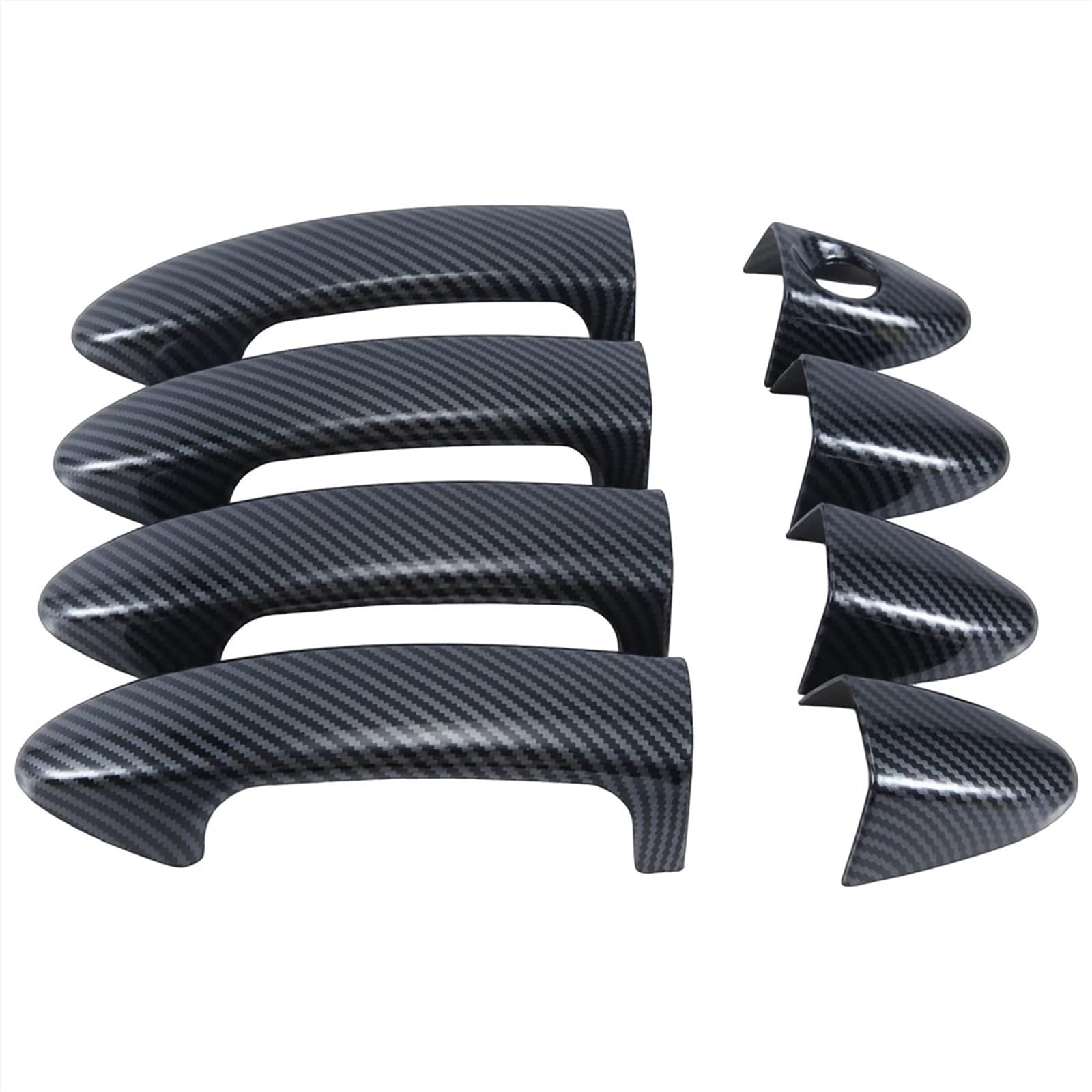 Rdwspli One Color Exterior Handle Shell Compatible With For Fiesta 2009 2010 2011 2012 Carbon Fiber Car Exterior Door Handle Cover