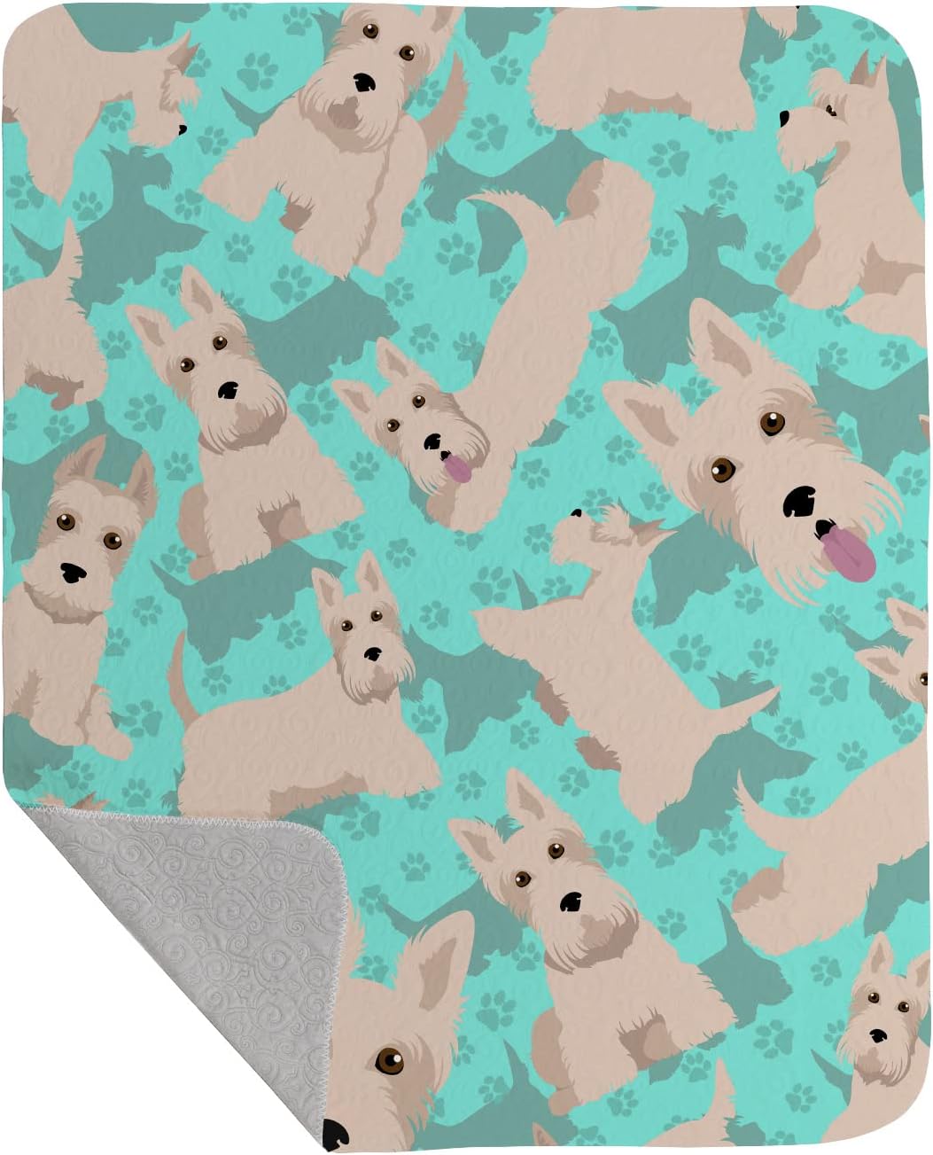 Caroline's Treasures MLM1010LQB German Shepherd Quilted Blanket 50x60 Artwork Pattern Quilted Throw Blanket for Bed, Couch, Sofa, Soft and Lightweight