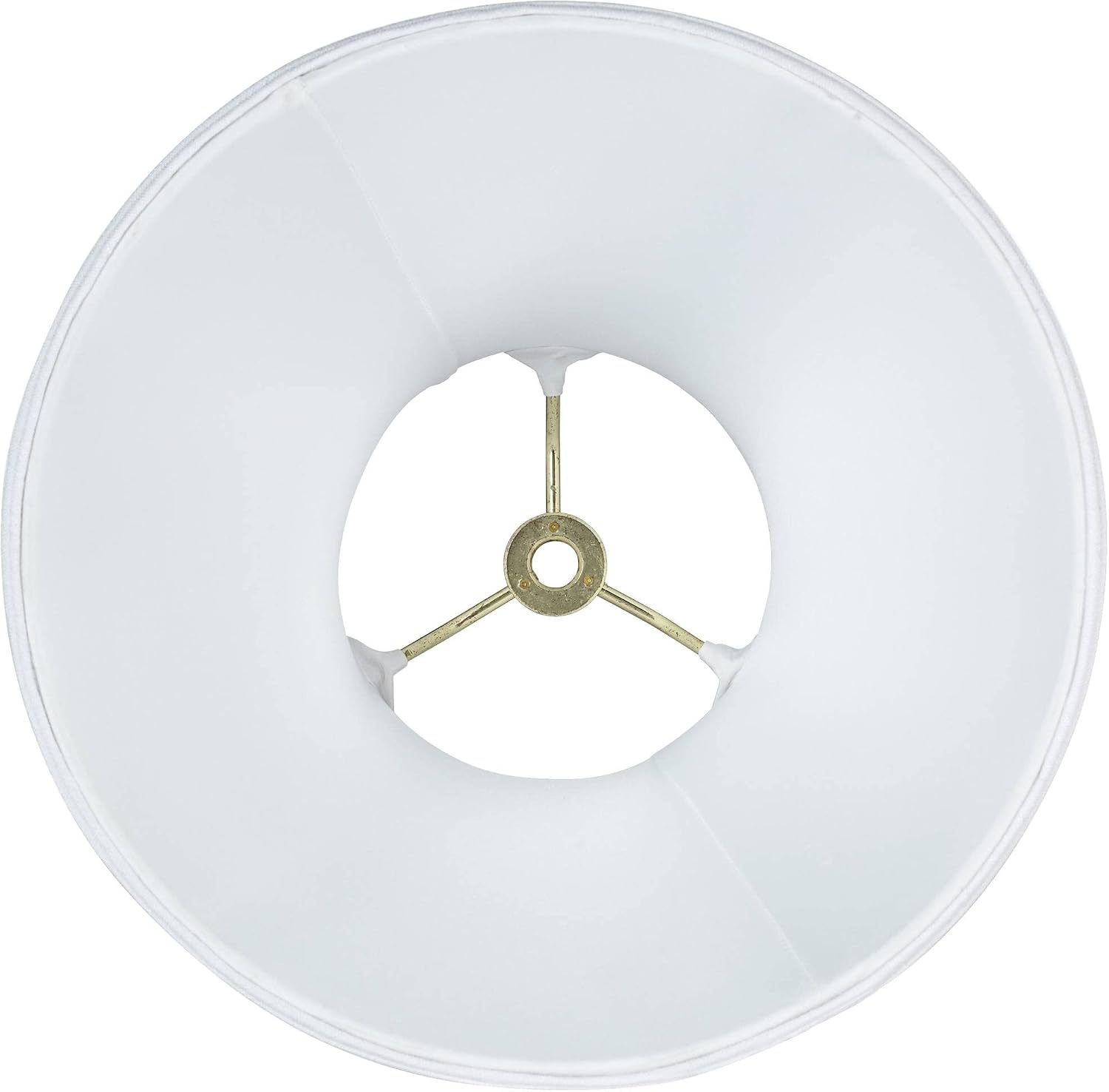 Set of 2 Round Bell Lamp Shades White Medium 4.5" Top x 9" Bottom x 8" Slant x 7.5" High Spider with Replacement Harp and Finial Fitting - Imperial Shade