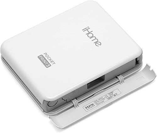 Miniatura 7 de iHome® PocketPrint3™ Impresora fotográfica en color móvil, impresiones cuadradas de 3 x 3 pulgadas (blanco)