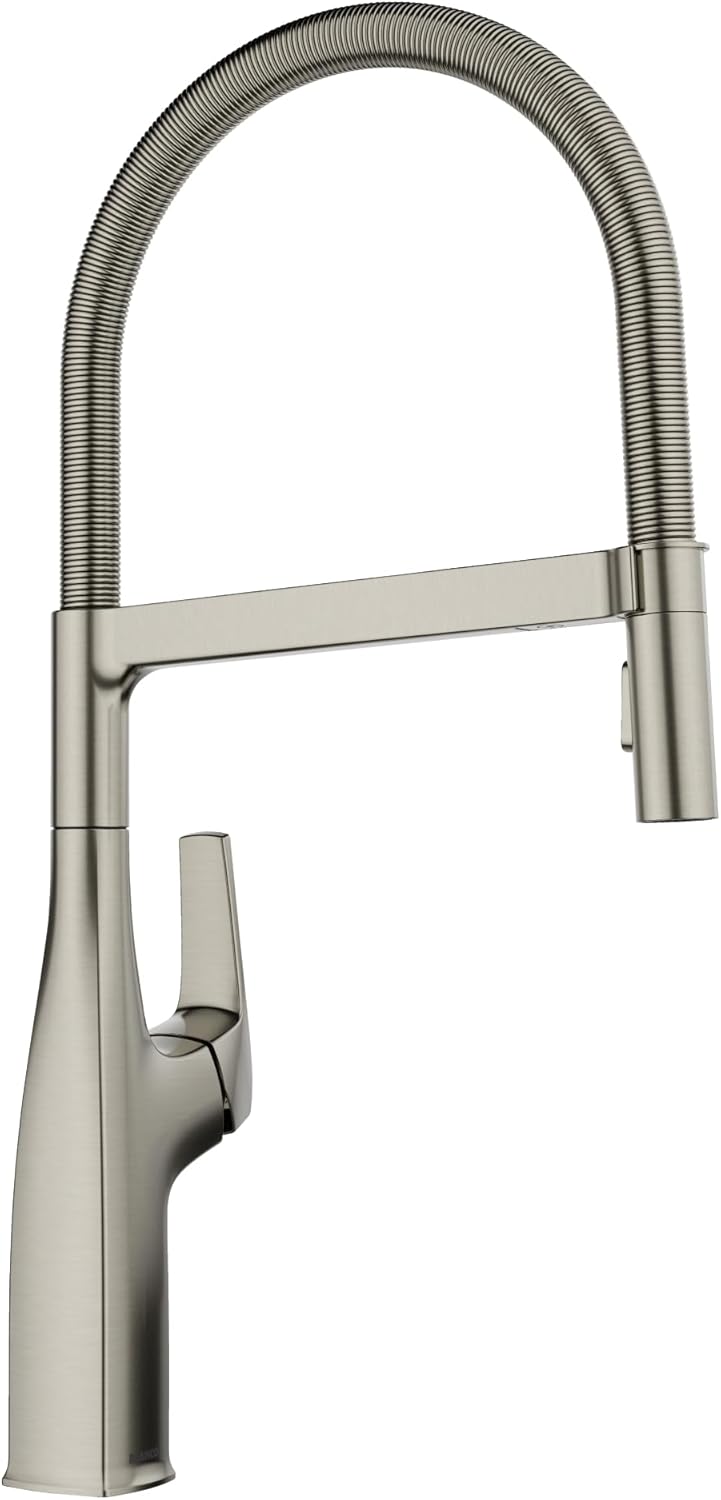 BLANCO 443248 Rivana Pull-Down Semi-Pro Kitchen Faucet - 1.5 GPM - Satin Platinum