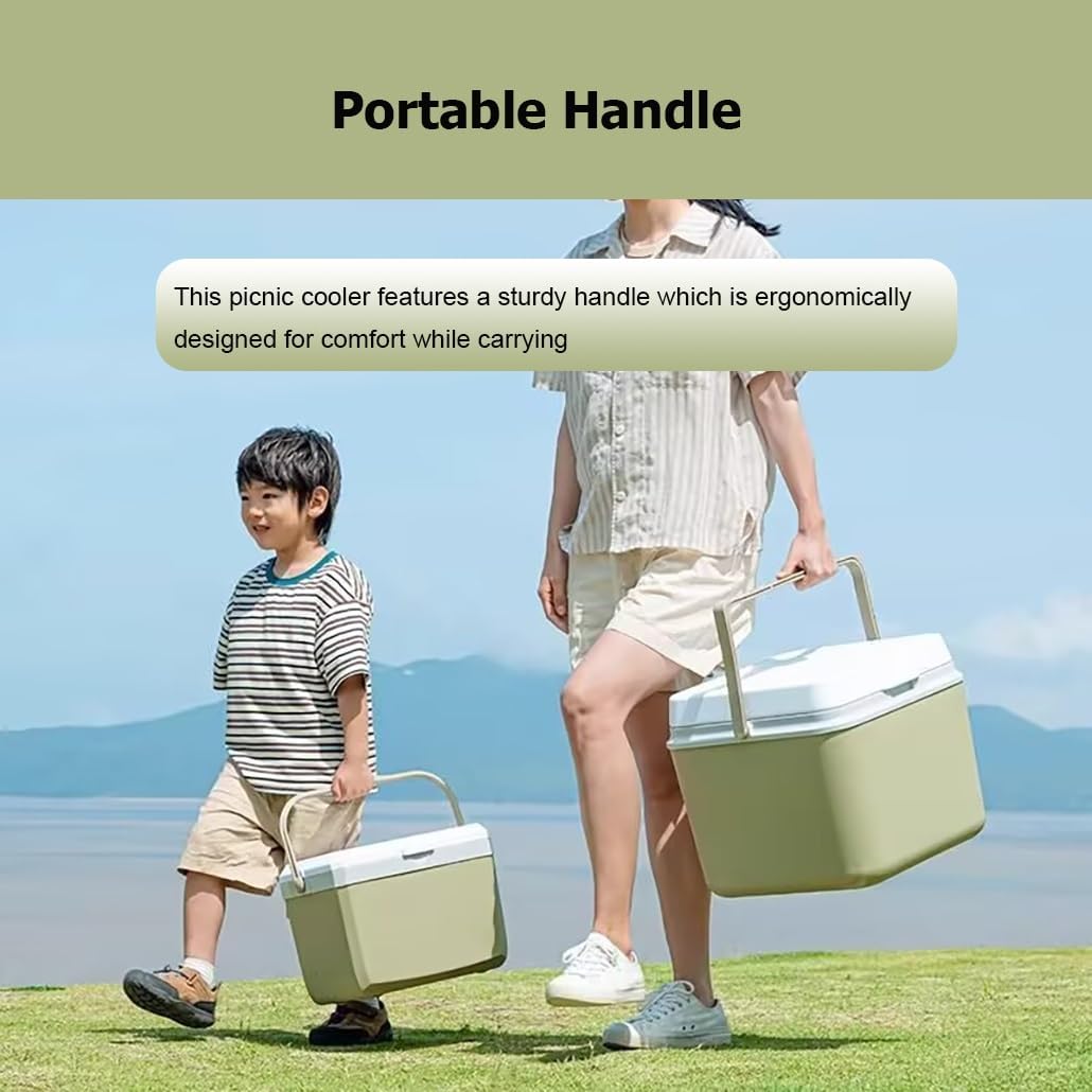 Hard Cooler for Camping, Portable Outdoor Cooler Box, 5/13/27 Quart Hard Ice Retention Insulated Lunch Box for Fishing Beach Picnics