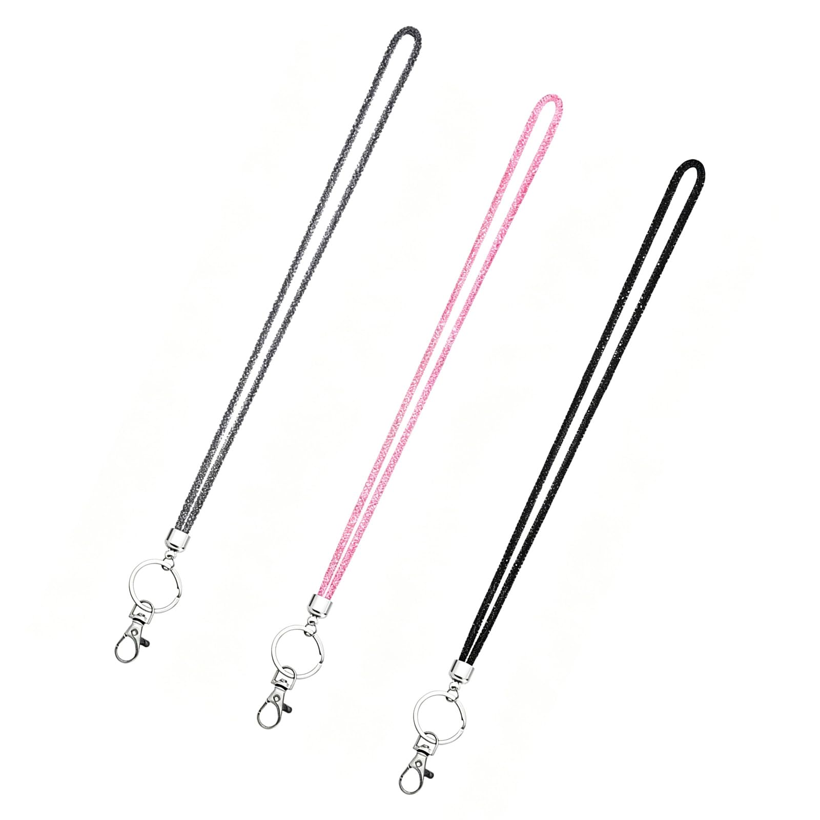 our fave Rhinestones Decoration Name Card Lanyard Work Name Card Badges Neck Strap for Business Meeting Visiting Information Neck Strap