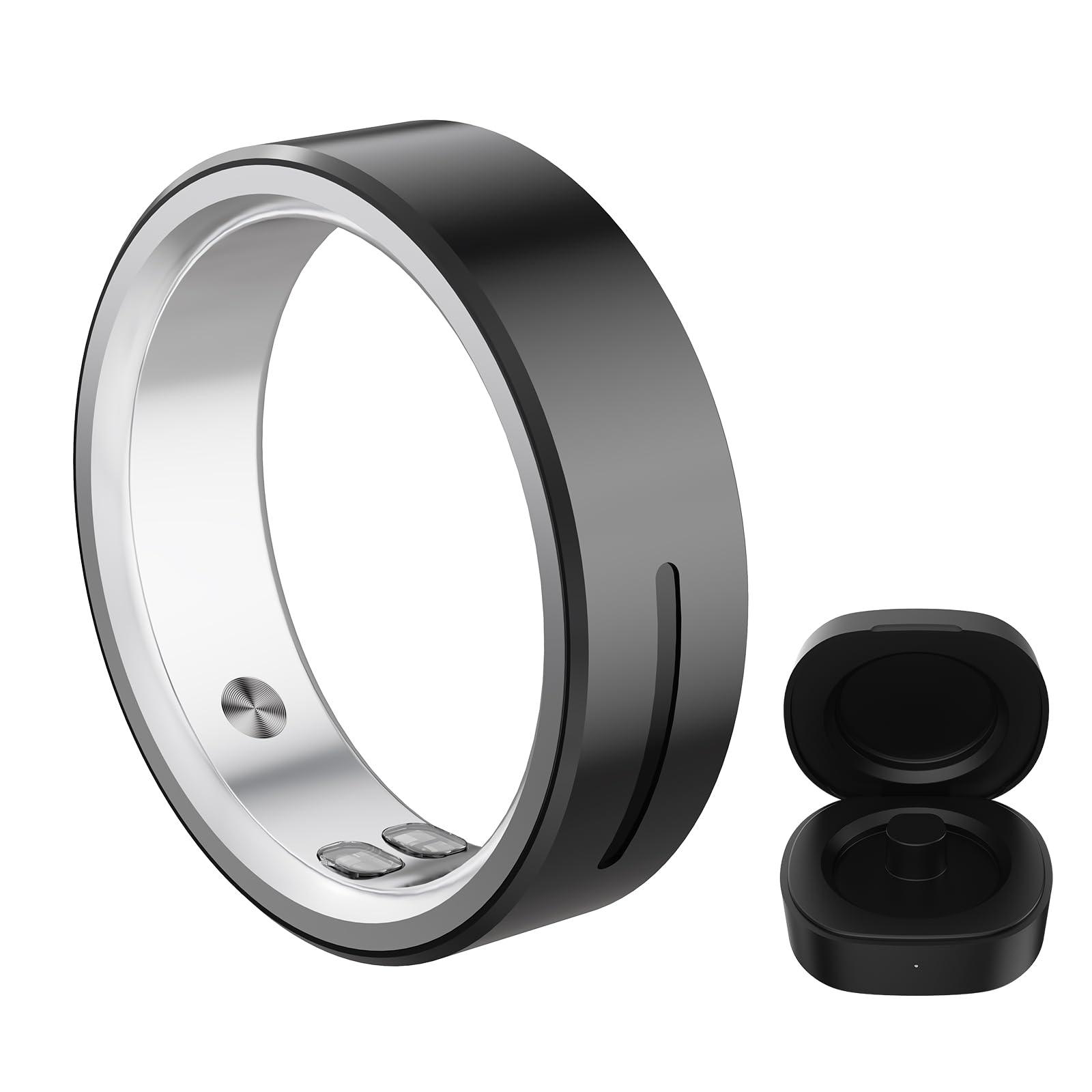 Photo 1 of CONSSU AI Smart Ring for Men Women, Sleep Fitness Health Tracker, Body Temperature, Heart Rate & Blood Oxygen Monitor, Vibration Alert, No Subscription Fee, 4-6 Day Battery Life, Ceramics - Size 10