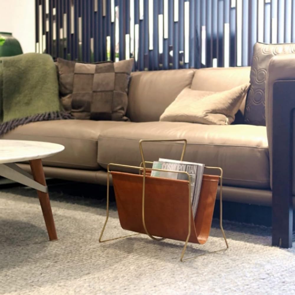 Portariviste Creativo In Pelle Con Maniglia Organizer Da Scrivania Per Casa Soggiorno Riviste Arredamento