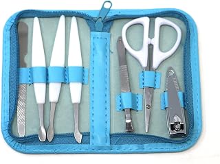 fiXte® 7 Pcs Manicure Pedicure Set, Nail Clipper Kit Stainless Steel Pedicure Set Professional Nail Grooming Kit Manicure Tool Kit With Luxurious Leather Case for Toe Nail Toenail Care