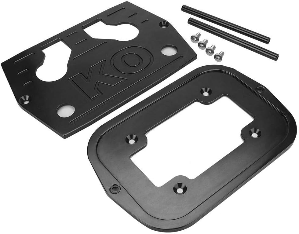 Aramox Battery Holder, Stainless Steel Battery Tray Hold Down for 34/78 Battery Red Yellow Top (Black)