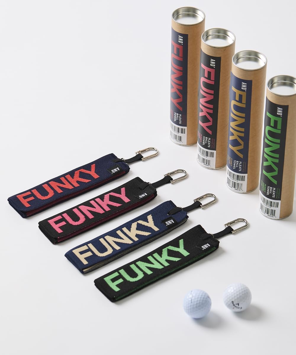 ANDGOLF Pleats Ball Towel, Use to Wash My Ball and Club, Best Choice for Golf Gifts, Embroidered Golf Towels, Clip for Bags/Pants/Skirts, Durable Elastic Band, Colorful Fashion Golf Item