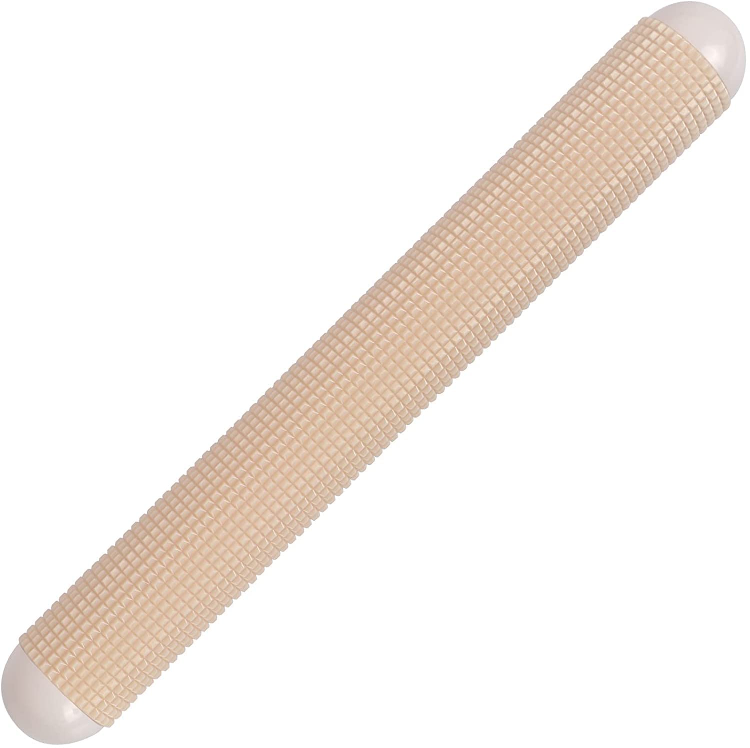 1 Plastic Rolling Pin Floating Point Exhaust Roller Non-Stick Food Grade Kitchen Utensil Pastry's Dough Making Decor Tool Size 25 cm (Cream)