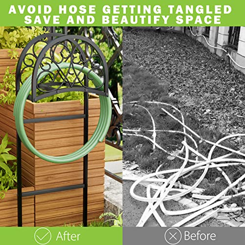 Dosker Garden Hose Storage Rack Heavy Upgrade Duty Metal Hose Holder, Freestanding Water Hose Storage Hook For Expandable Hose Hose Reel Pocket Hose Magic Hose Flexable Hose For Outdoor Backyard,Black #TOP5