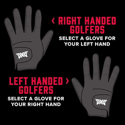 Miniatura 8 de PXG Guante de golf Players Tour para hombre, 100% cuero Cabretta con pulsera elástica a base de algodón