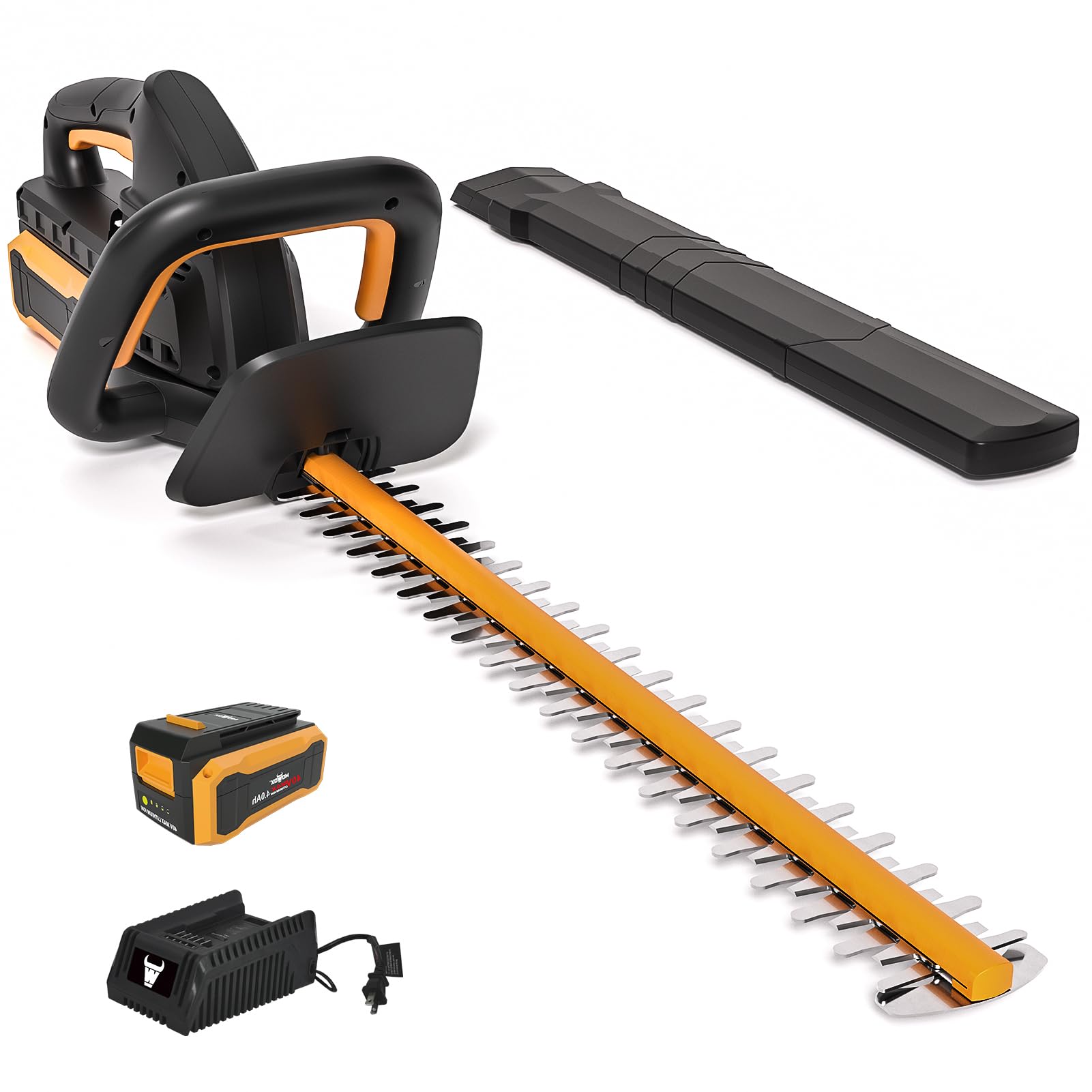 40V 21.6" Battery Hedge Trimmer, 0.7" Cutting Diameter Cordless Hedge Trimmer, Dual Action Blade Power Hedge Trimmers, Electric Hedge Trimmer with Battery & Charger Included