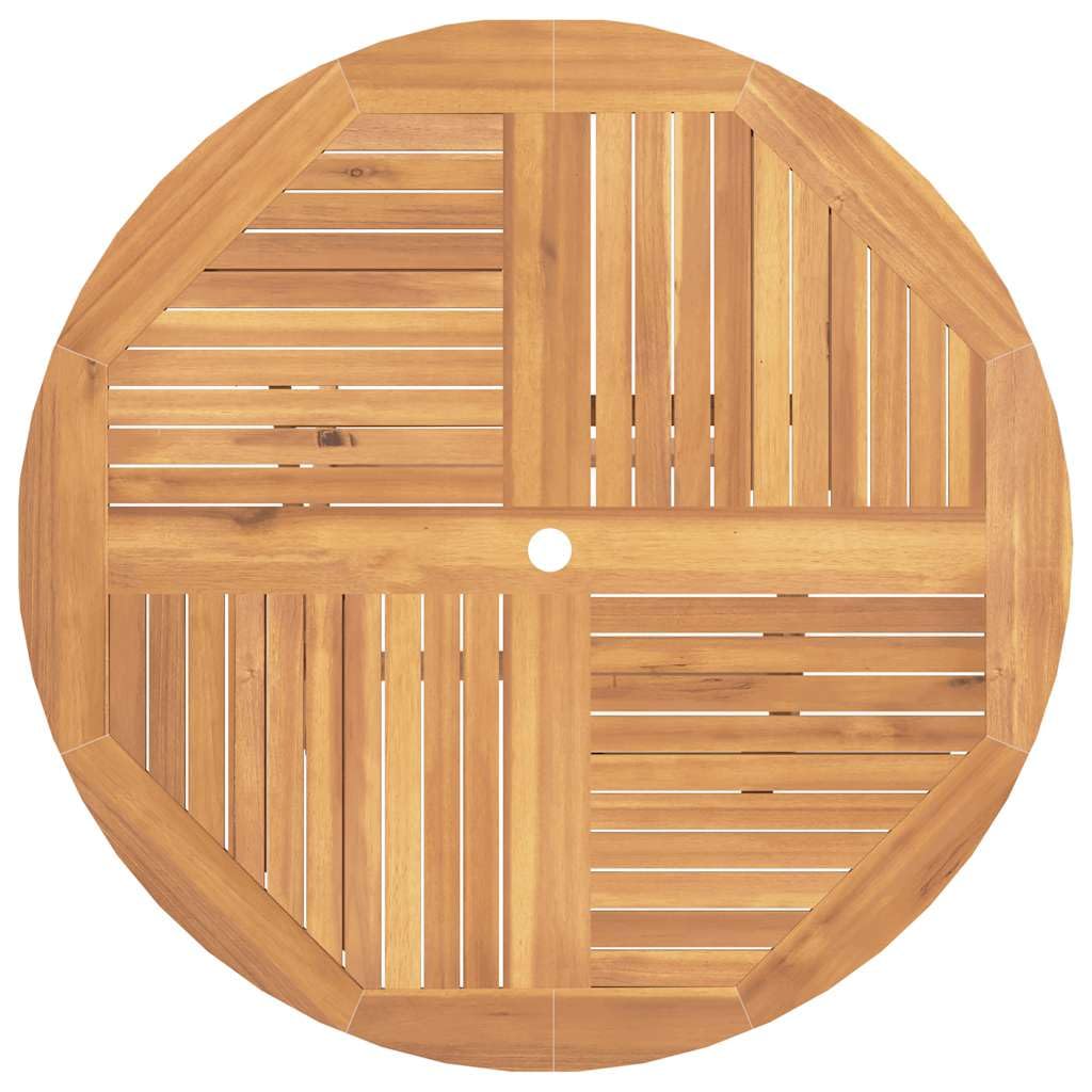 vidaXL Table Pliable de Jardin Ø 110x75 cm Bois Massif de Teck, Table, Table de Patio, mobilier d'extérieur, Table d'extérieur, mobilier de Jardin