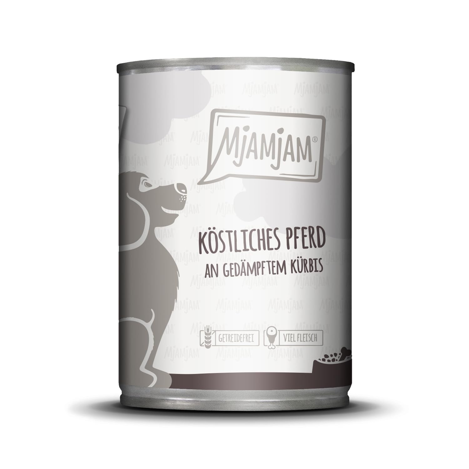 MjAMjAM - Premium Nassfutter für Hunde - köstliches Pferd an gedämpften Kürbis, 1er Pack (1 x 400g), getreidefrei mit extra viel Fleisch