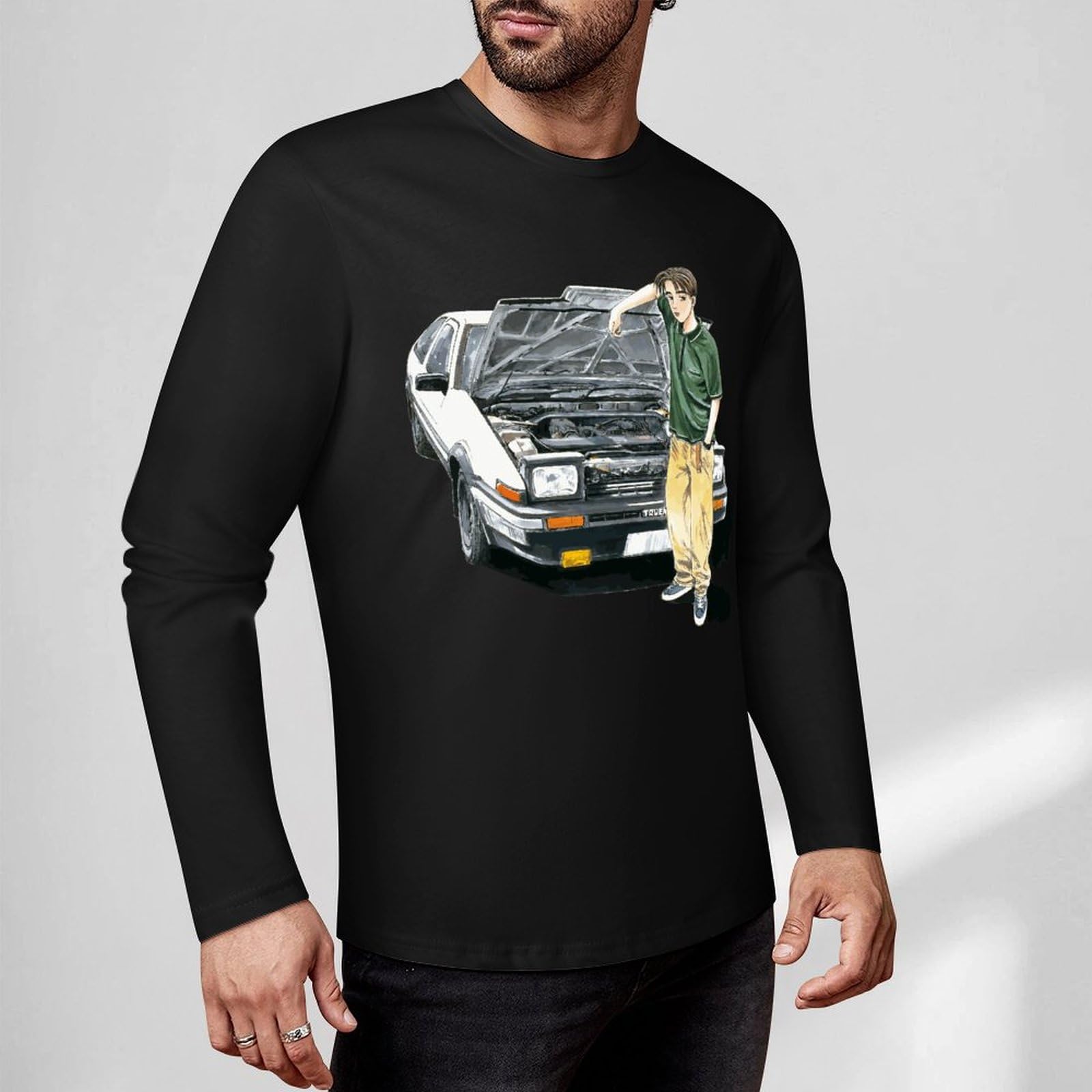 Amazon.co.jp: ロングtシャツ メンズ 頭文字d イニシャル D 藤原拓海 