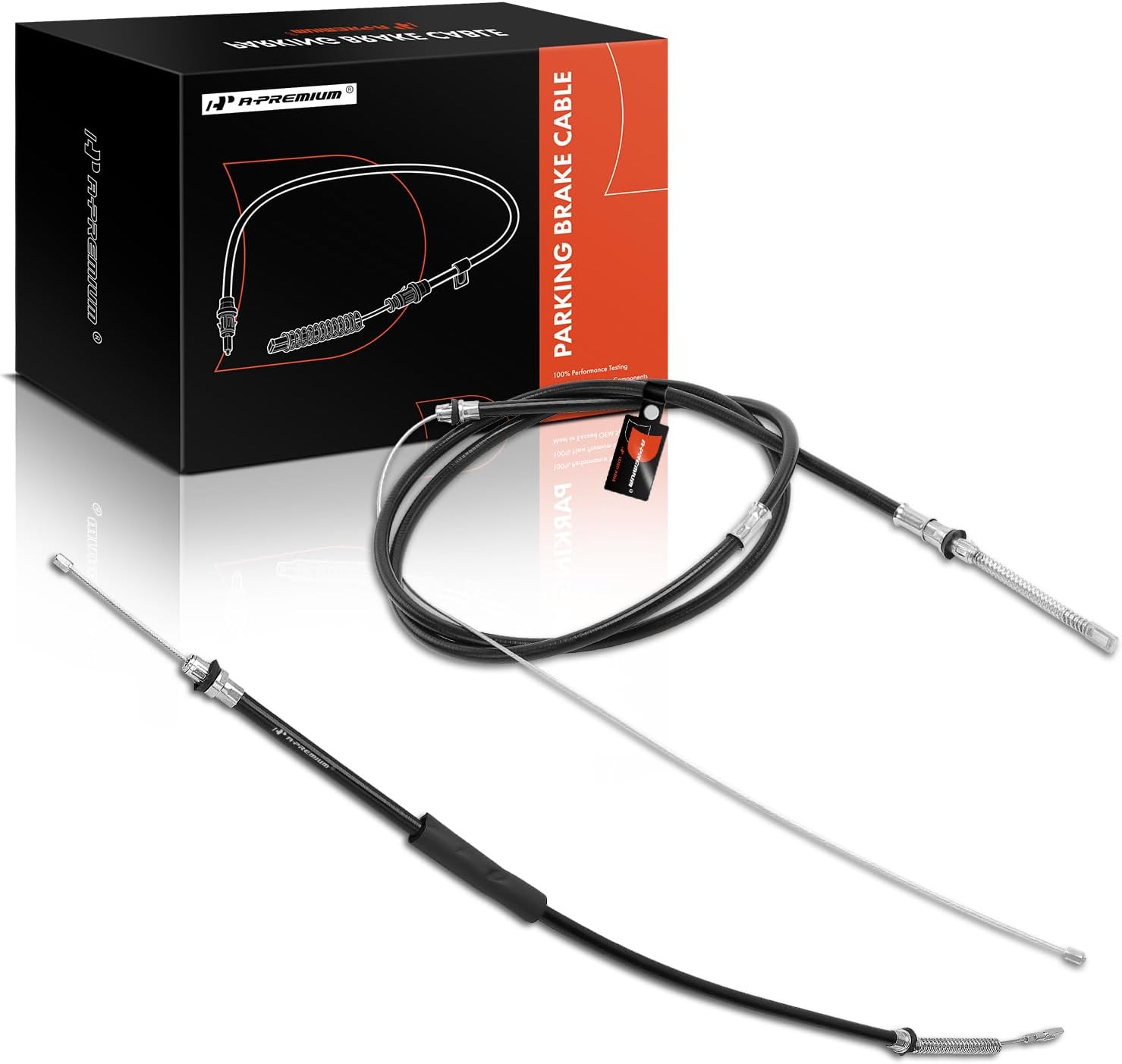 A-Premium Rear Driver and Passenger Side Parking Brake Cable Assembly Compatible with Ford Models: F-150 F150 2000 2001 2002 2003, 2-PC Set - Replace# 3L3Z2A635EB, XL3Z2A635EC