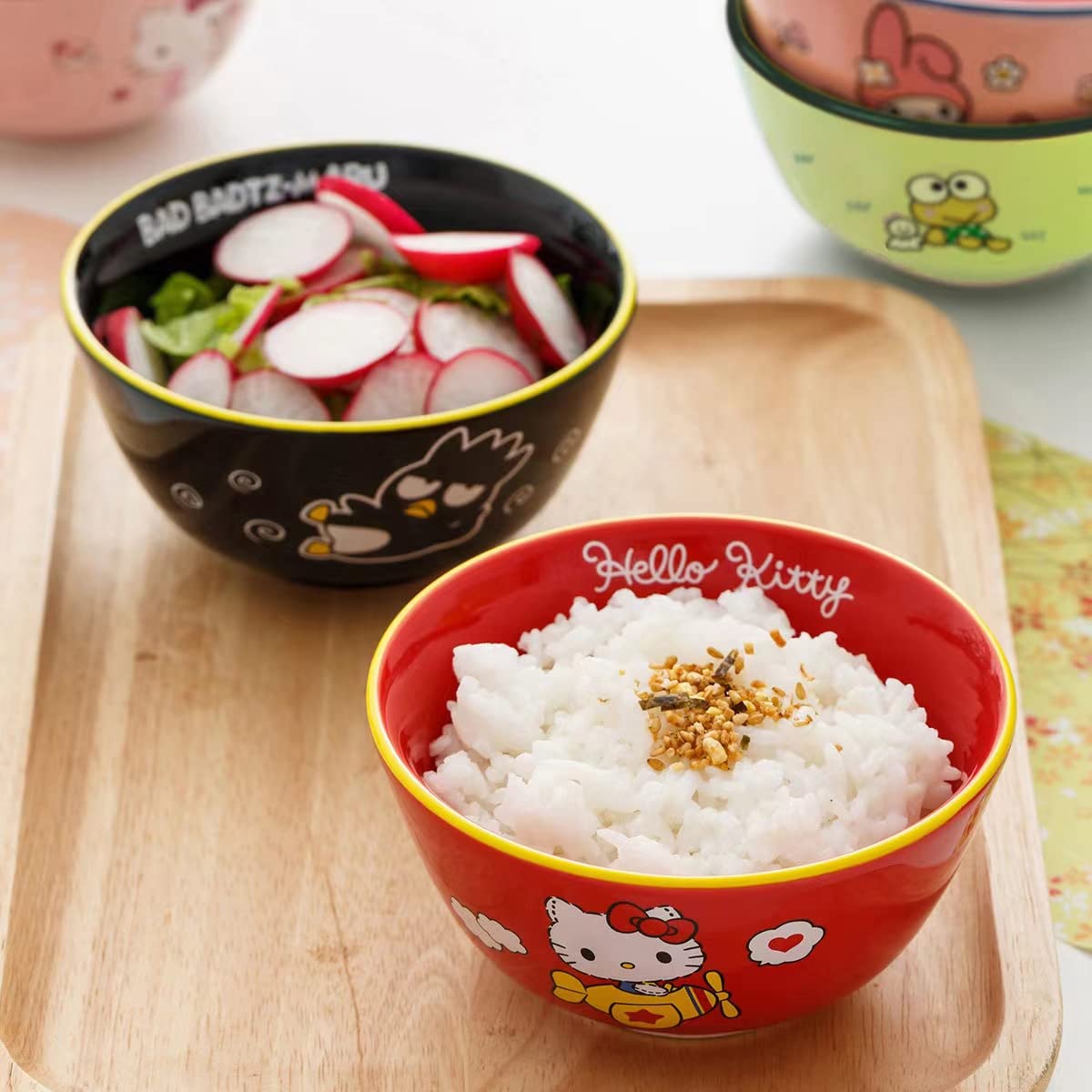 Amazon｜茶碗 ハローキティ バッドばつ丸 シナモロール リトル