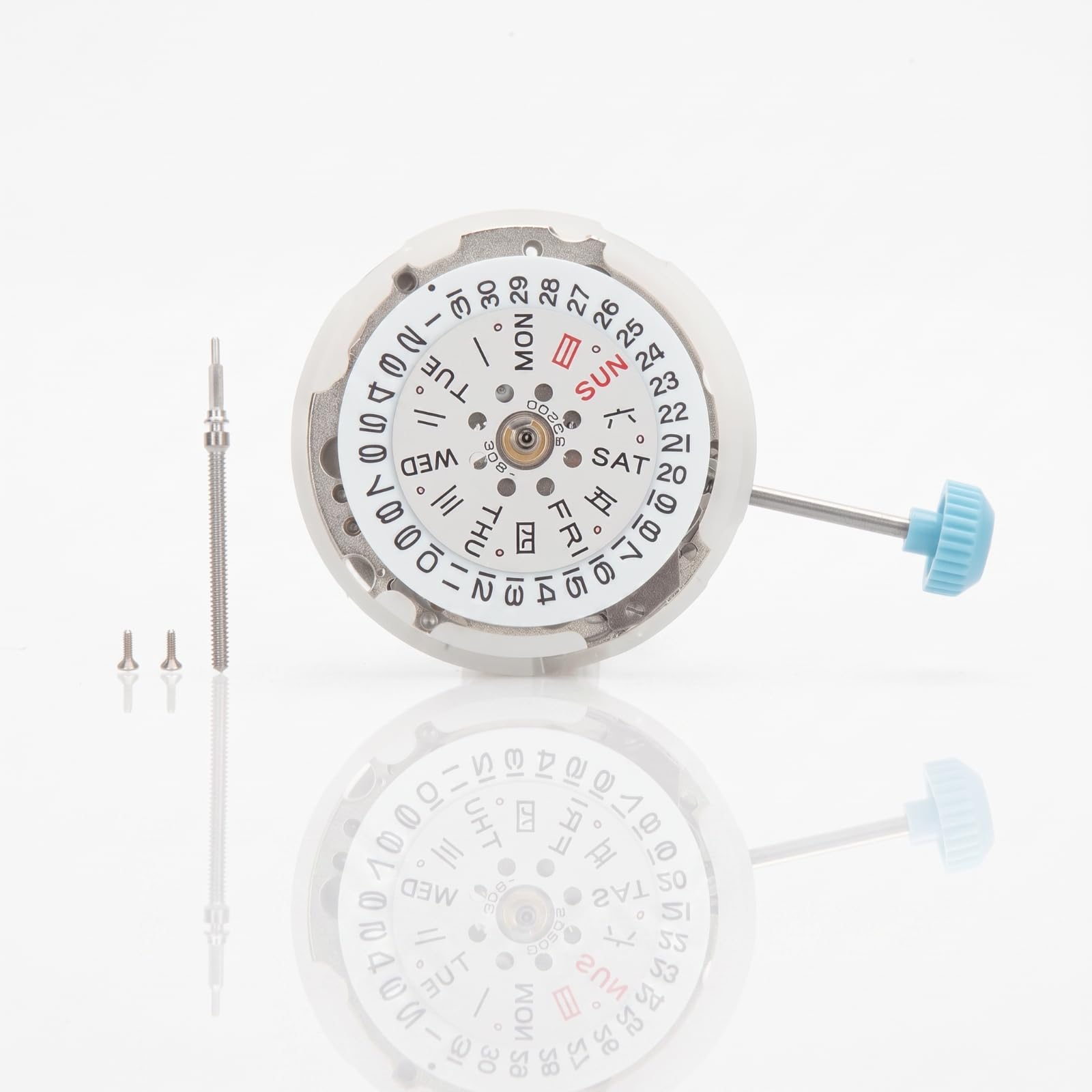 Movimiento de Reloj para Mujer con Mecanismo con Calendario Indicador de Día y Fecha Cifras en Bisel Tornillos de Fijación Adecuado para Sustitución Ajuste de Relojes