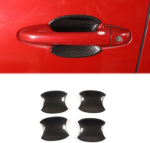 Accesorios de coche para Toyota Tacoma 2016 2017 2018 2019 2020 2021 2022 2023 estilo fibra de carbono exterior manija de puerta lateral cubierta de