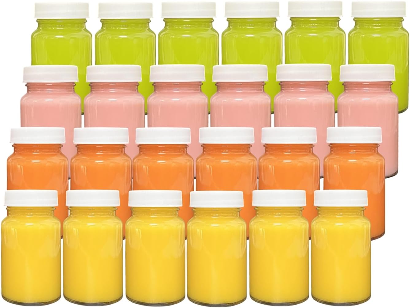 BGHEOUYV 24Pack 2oz Glass Bottles with Lids, LeakProof