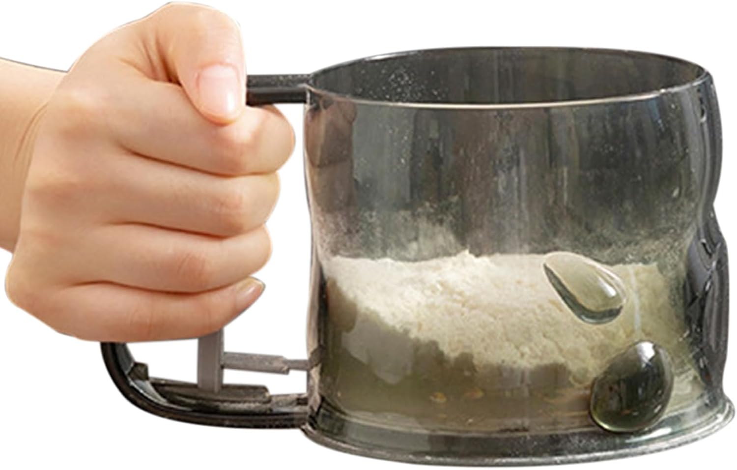 Flour Shifter Fine Mesh Semi-Automatic Powdered Sugar Shaker