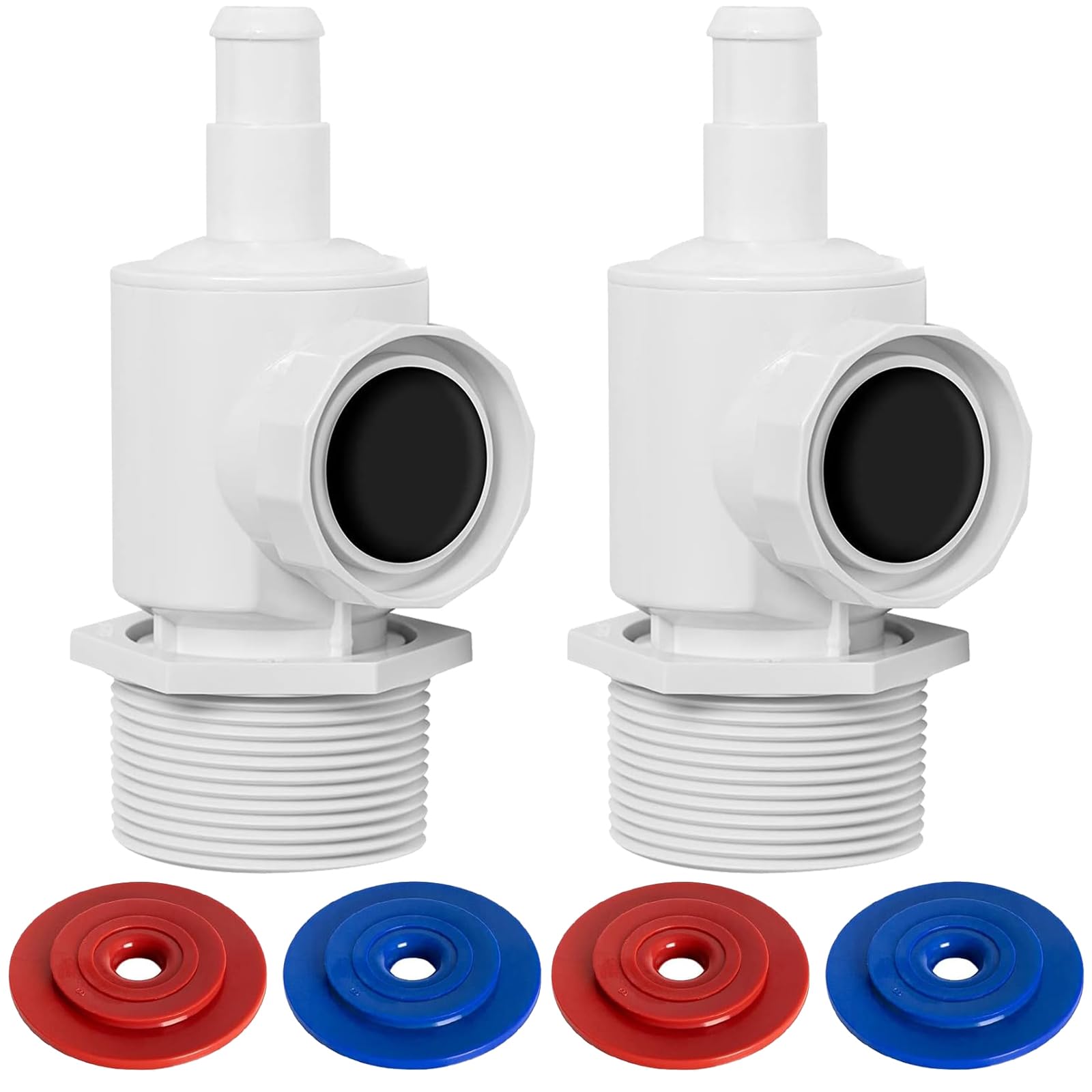 Qloby 2 Pack 9-100-9001 Wall Fitting Connector for Polaris Cleaner, Pressure Relief Valve Universal Polaris Pool Sweep Hose Connector Assembly Compatible with Polaris Zodiac 380 280 180 Pool Cleaner