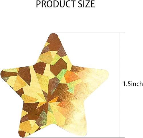 Miniatura 2 de 2 rollos de calcomanías de estrella dorada de 1 pulgada, 1000 calcomanías de estrella dorada para recompensas infantiles, calcomanías de estrella