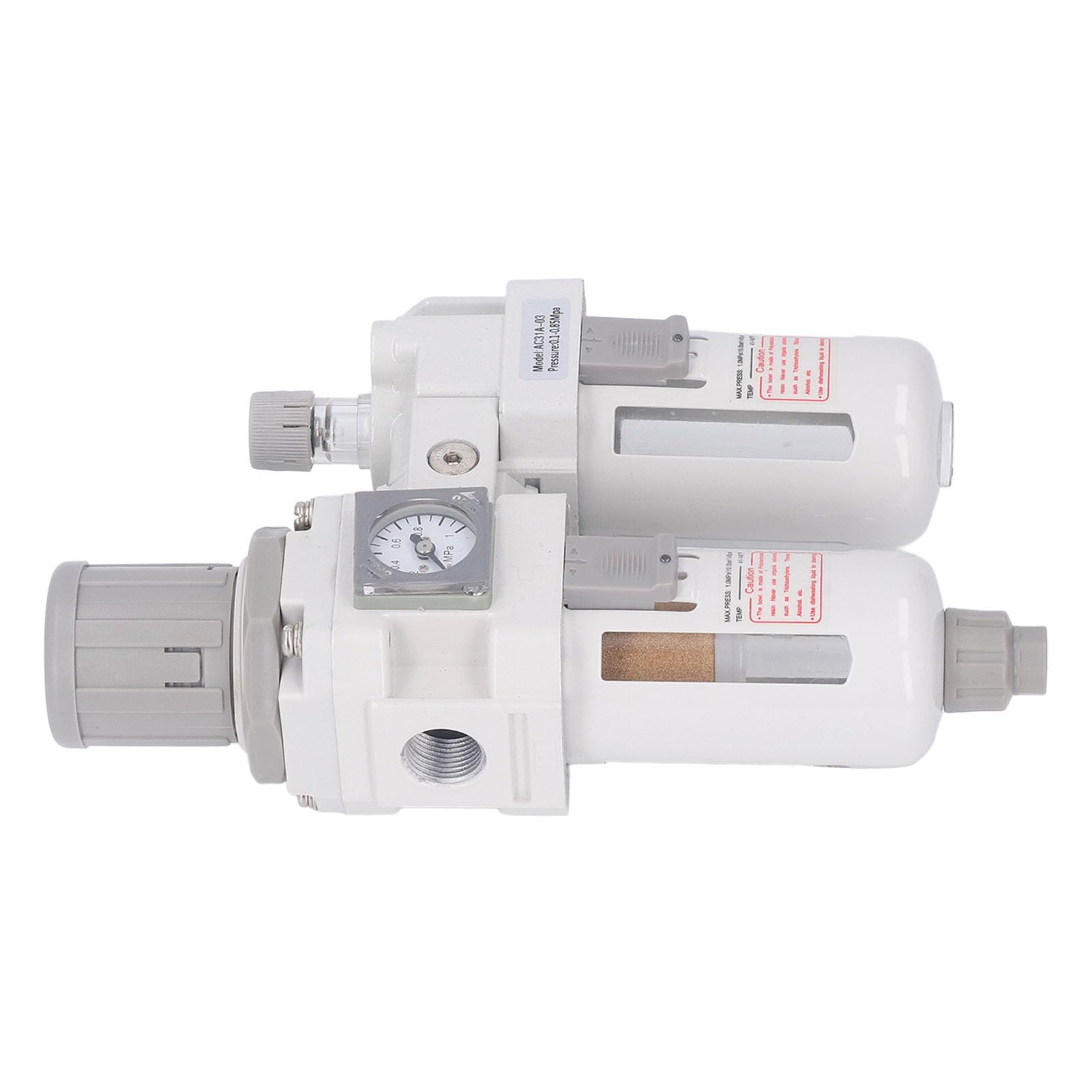 Regulador de presión de aire con filtro separador de aceite y agua, regulador de filtro de aire comprimido G3/8", válvula de control de de secado ajustable para