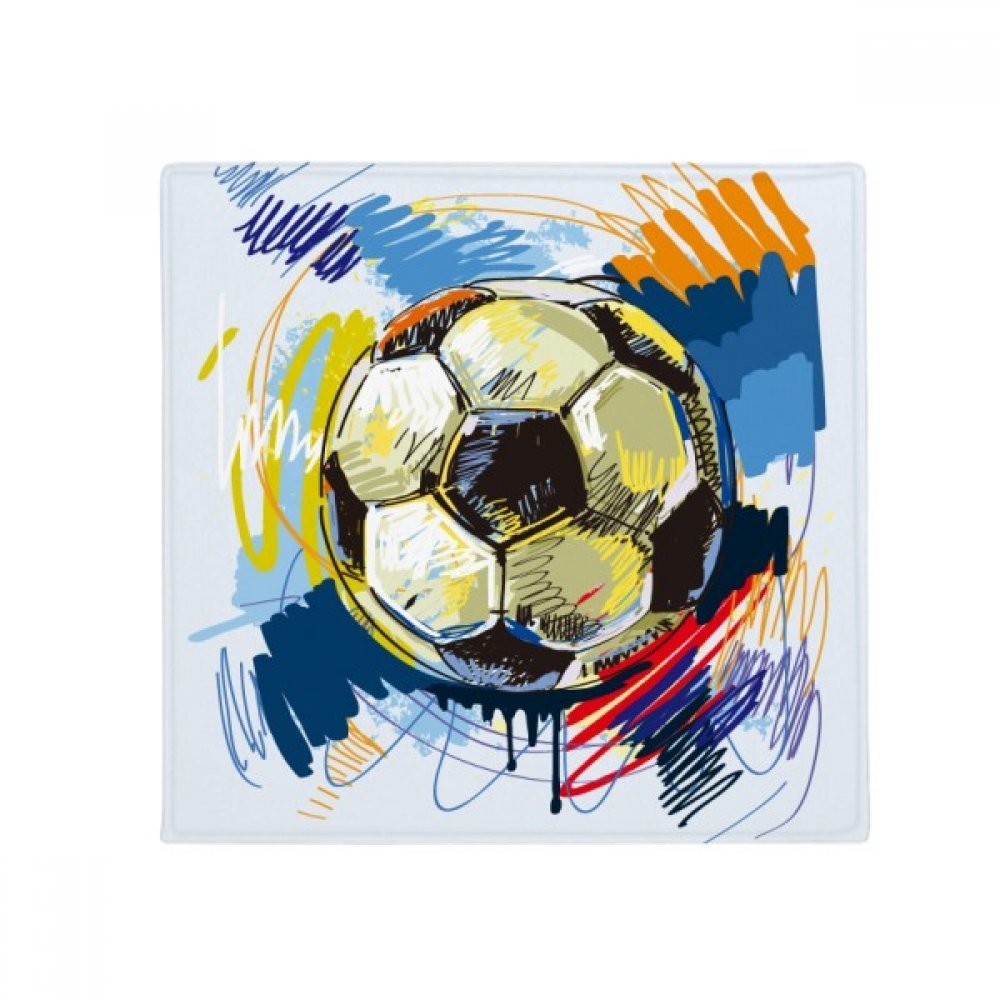 Tapis de sol football multicolor pour égayer la chambre d'enfant et le salon