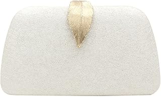 Womens Handbag Wedding Clutch Bag PU Ladies Handbags Metal Leaf Lock Party Purse Women Bag
