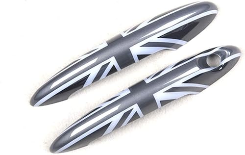 Cubierta adhesiva ABS con bandera del Reino Unido, color negrogris, para Mini Cooper ONE S JCW R56 Hatchback R57 Covertible R58 Coupe R59 Roadster