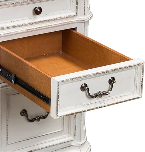 Miniatura 7 de Liberty Furniture Magnolia Manor 66" W Traditional Wood Desk with Flip Down Keyboard Tray, Interior Drawers, Locking File Drawers, Hidden Doors,