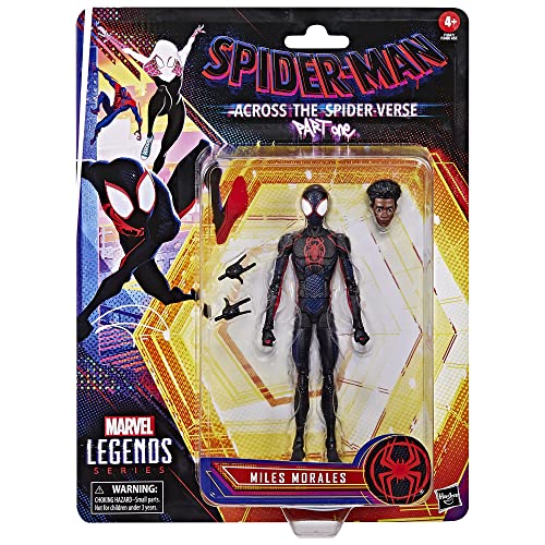Spider-Man Marvel Legends Series Across The Spider-Verse Miles Morales 6-Inch Action Figure Toy, 3 Accessories #TOP1