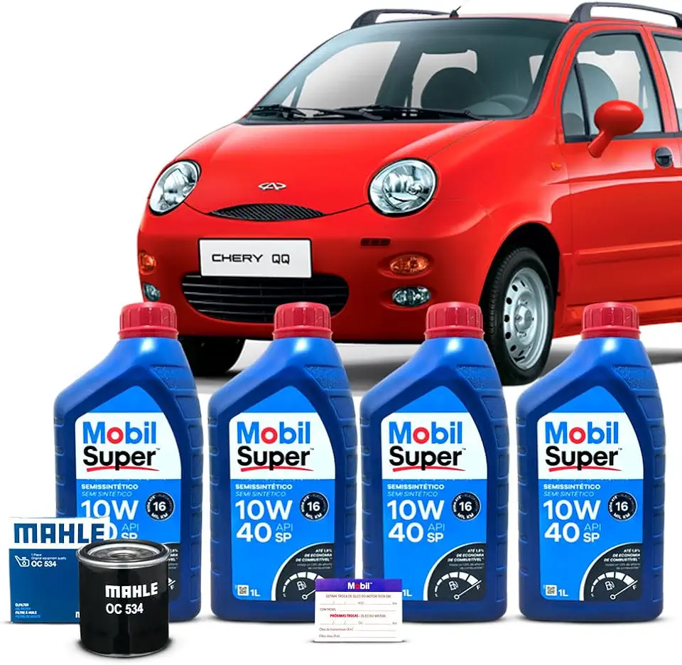 Kit Troca de Oleo 10w40 e Filtro Chery QQ 1.1 16v 2011 até 2015