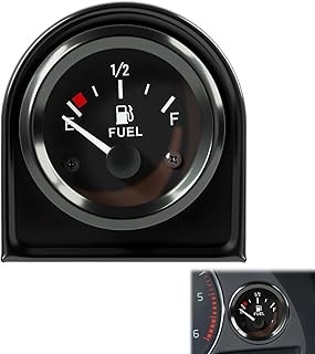 Medidor de combustível universal de 52 mm, medidor de nível de combustível 2" E-1/2-F com retroiluminação LED para automóvel, RV, iate e motocicleta, medidor de gasóleo depósito