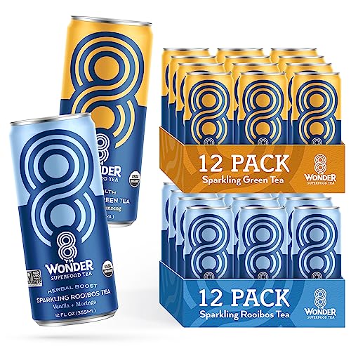 8Th Wonder Sparkling Superfood Rooibos Tea + Sparkling Superfood Green Tea - Pack Of 24 #TOP27