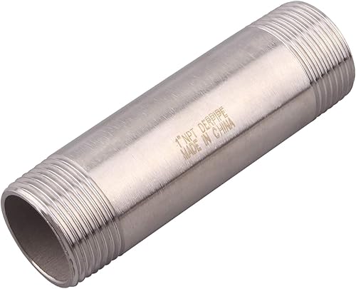 Miniatura 6 de 1/2" X 1/2" NPT Macho NPT Acero Inoxidable 304 Acoplamiento De Tubo De Acoplamiento De Acoplamiento De Tubo De Montaje 4" Longitud