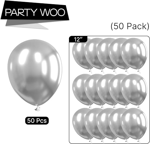 Vista 672 de PartyWoo Globos dorados metálicos, 50 globos metálicos dorados de 12 pulgadas, globos dorados para guirnalda de globos o arco de globos como